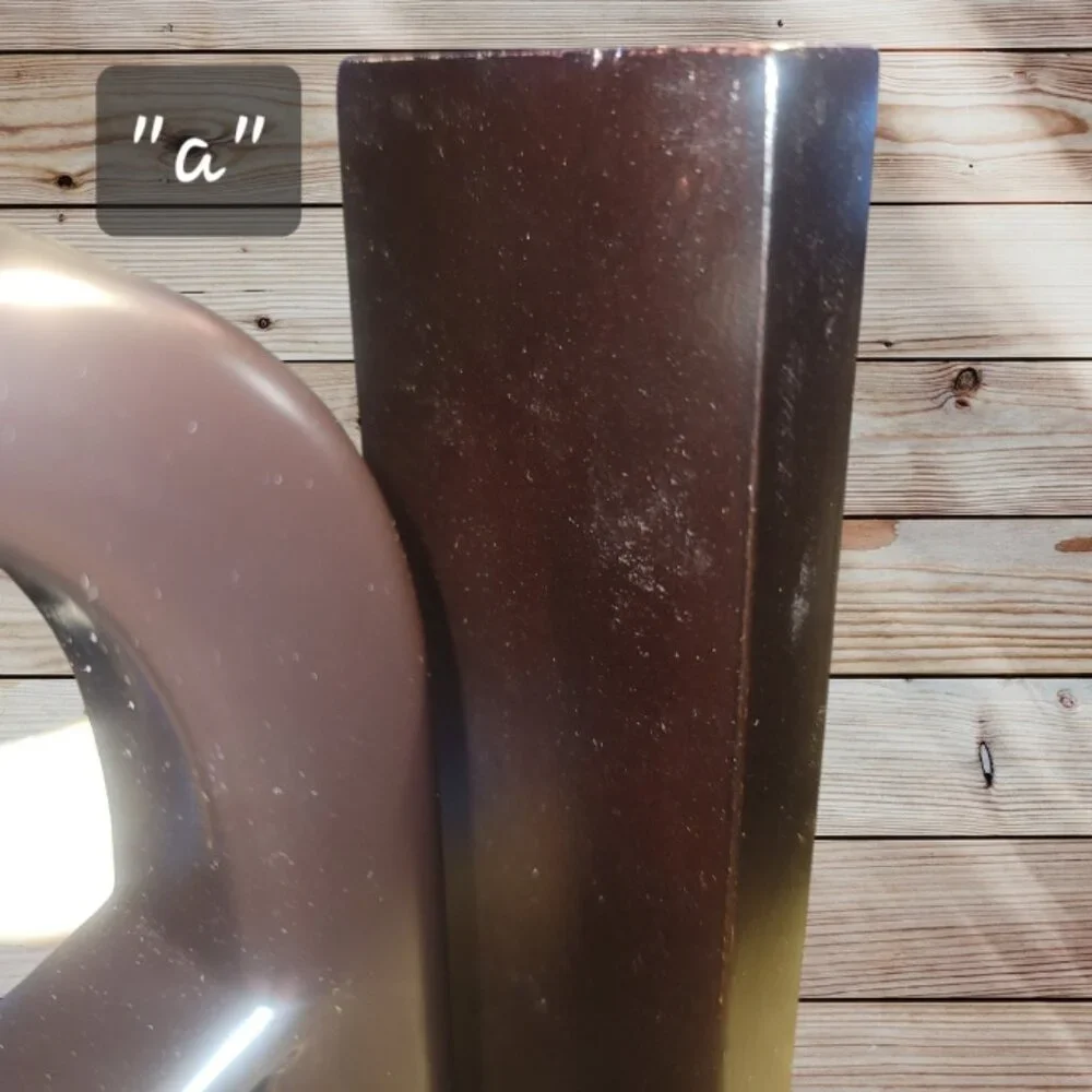 Pair Dark Wood Bookends - Alphabet - Lowercase A -Z - Vintage IKEA - 10